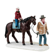 Bimbo a cavallo c-conduttore 9.4x11x4.5 cm