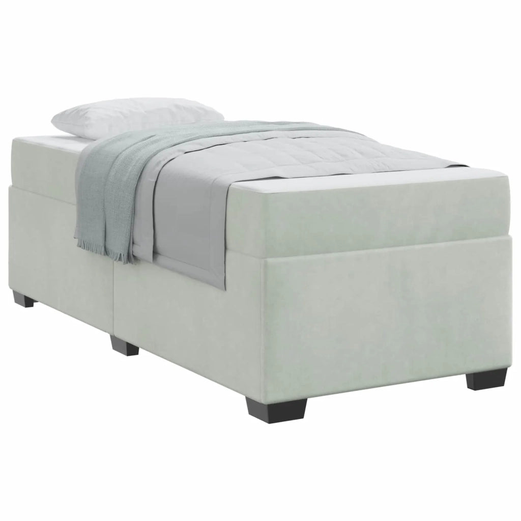 Struttura del letto-Giroletto Grigio chiaro 100 x 200 cm Tessuto 580670