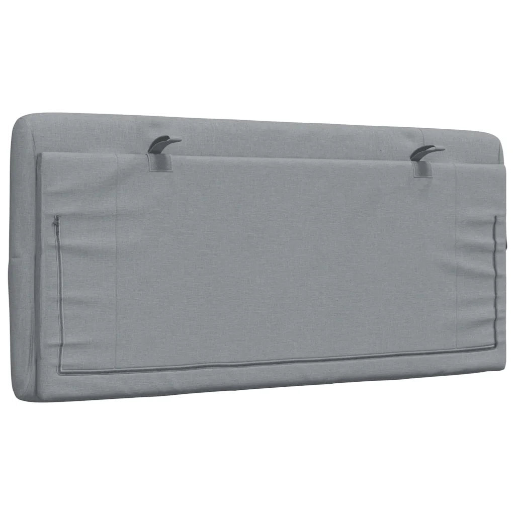 Cuscino Testiera-Cuscino per Testiera Grigio Chiaro 100 cm in Tessuto