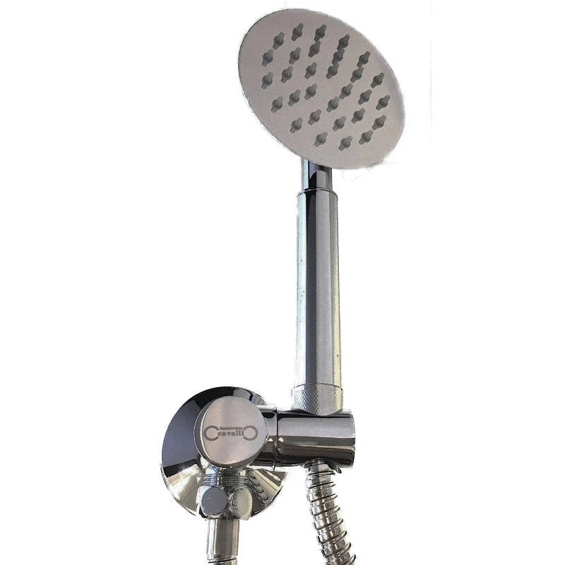 Kit per doccia completo con soffione doccia, doccetta e supporto a presa acqua