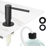 Dispensatore di Sapone per Lavastoviglie a Montaggio Flush con Viti in Acciaio Inossidabile e Tubo in Gomma Silicone da 120 cm