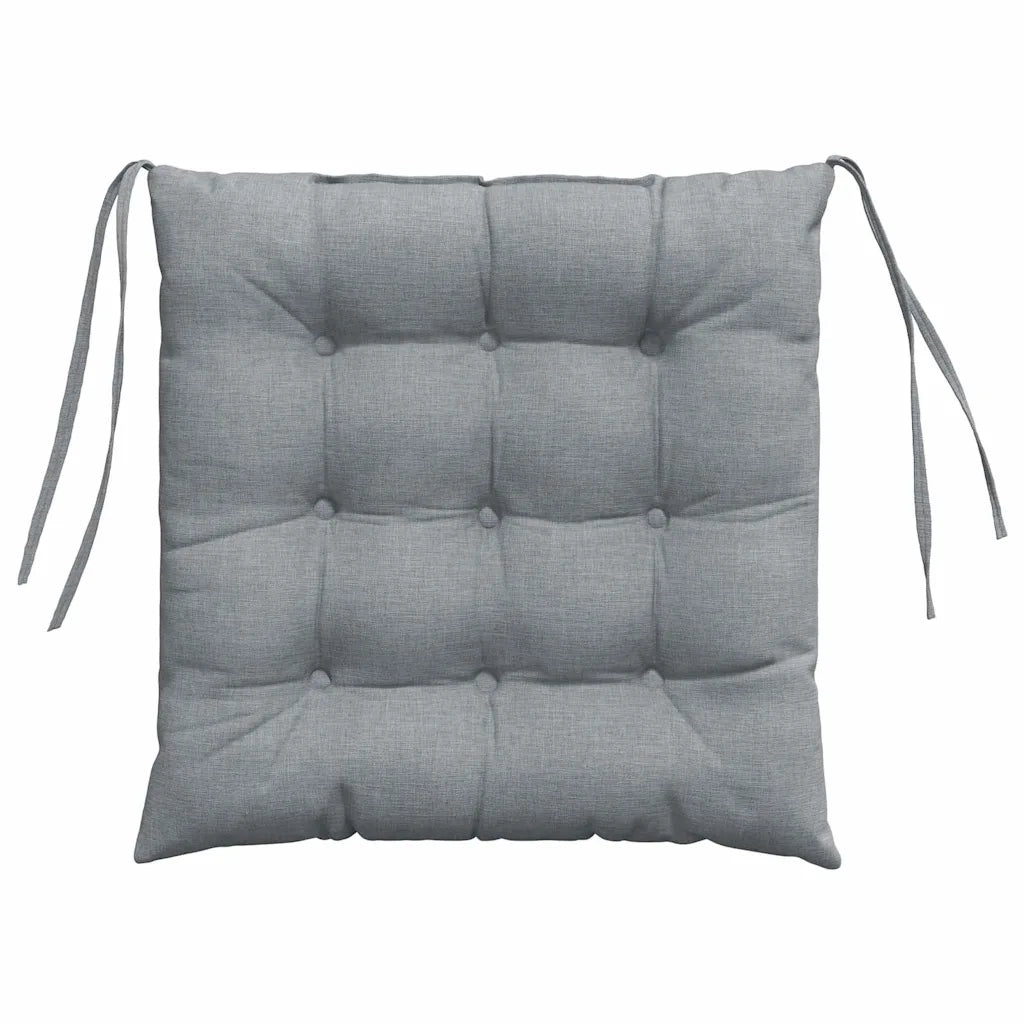 Cuscini per Seduta 4 pcs Grigio chiaro 40 x 40 x 6 cm Tessuto 42015146