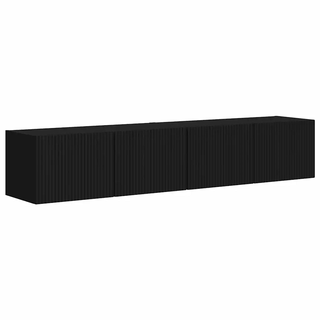 Mobile TV da parete 2 pcs Nero 78,5 x 31 x 29,5 cm 892212