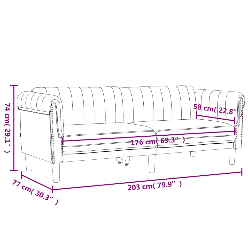 Divano a 3 Posti-Sofa 3 Posti Grigio Chiaro in Velluto