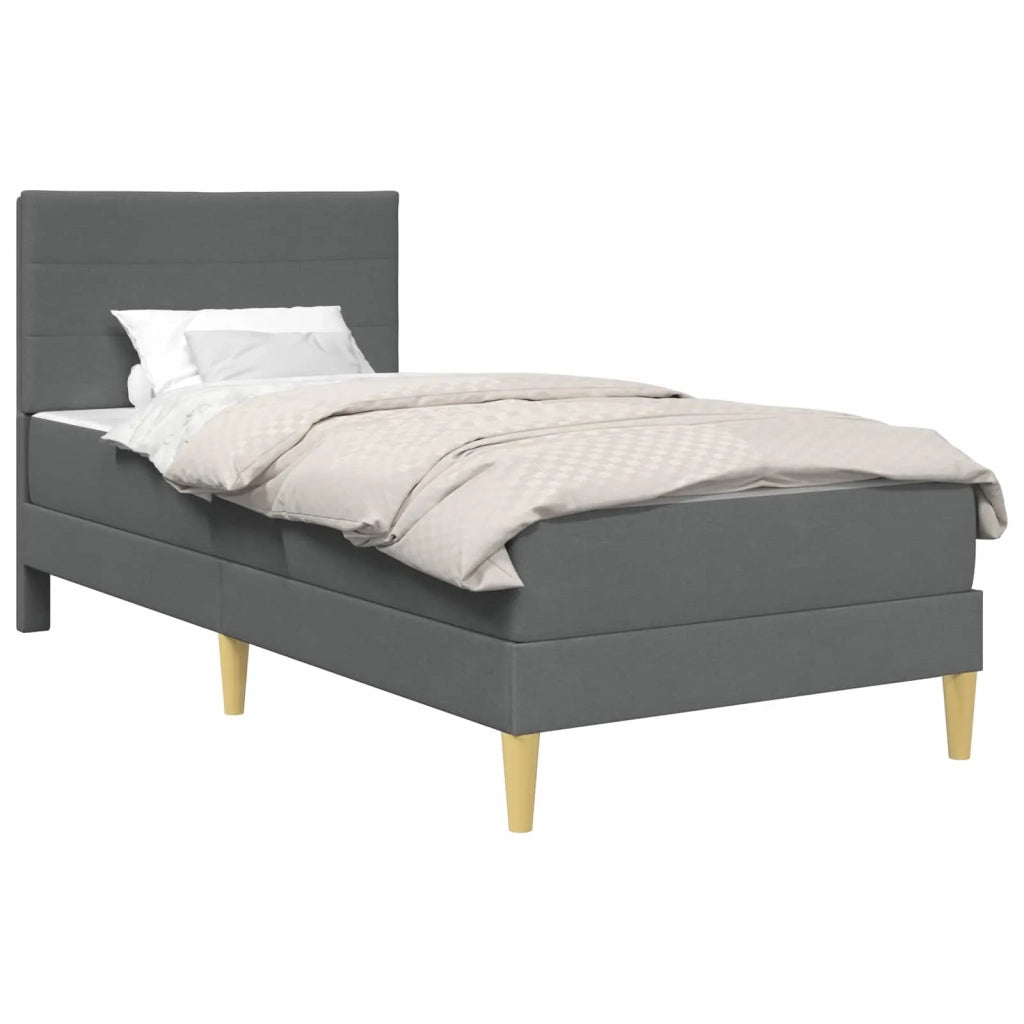 Struttura del letto Grigio scuro 90 x 190 cm Poliestere 3414930
