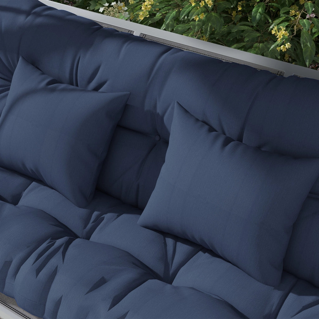 Set di 4 cuscini per sedie ¨C zephmum ¨C marino, 150x50 cm, 10 cm di spessore, impermeabile