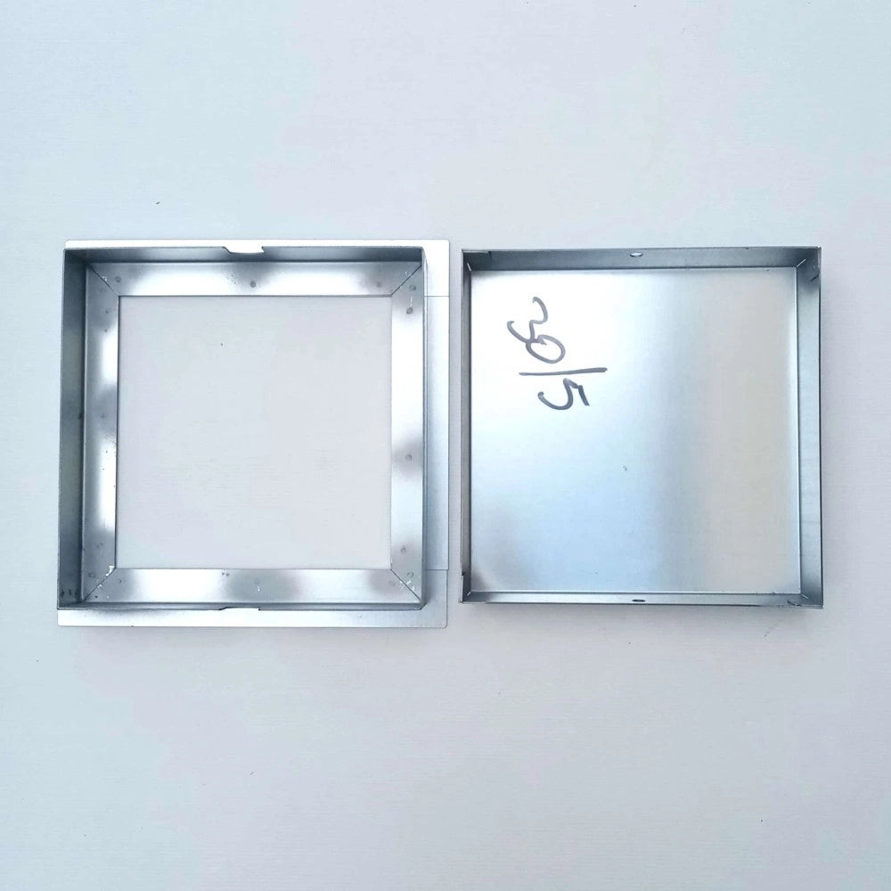Sigillo 700 x 700 x h 80mm chiusino di lamiera zincata pesante da incasso