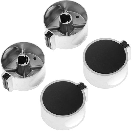 Pomelli per cucina a gas 4 pezzi - maniglie per forno - maniglie per cucina a gas - acciaio inossidabile - diametro 6 mm