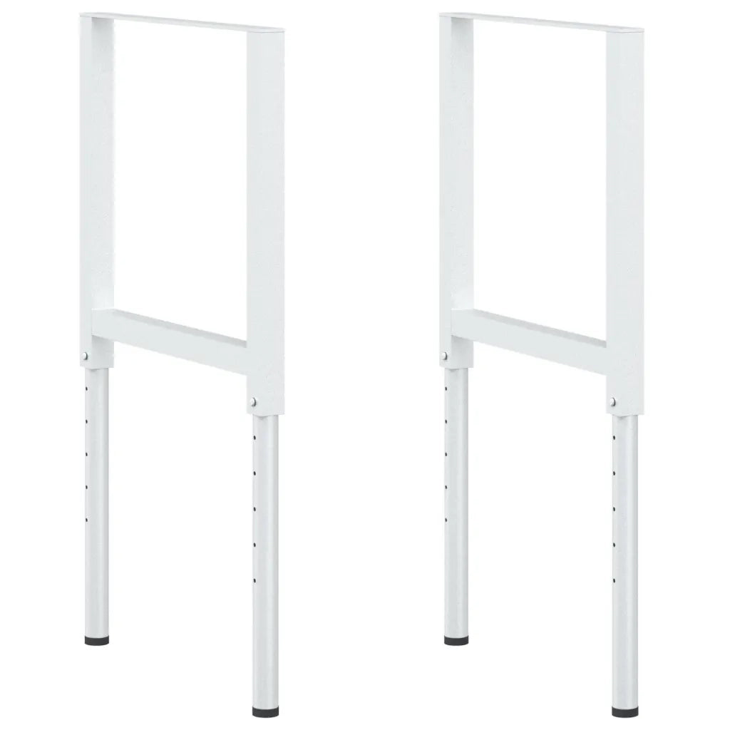 Telai per Banco da Lavoro 2 pz in Metallo 55x(69-95,5) cm Grigicod mxl 97219