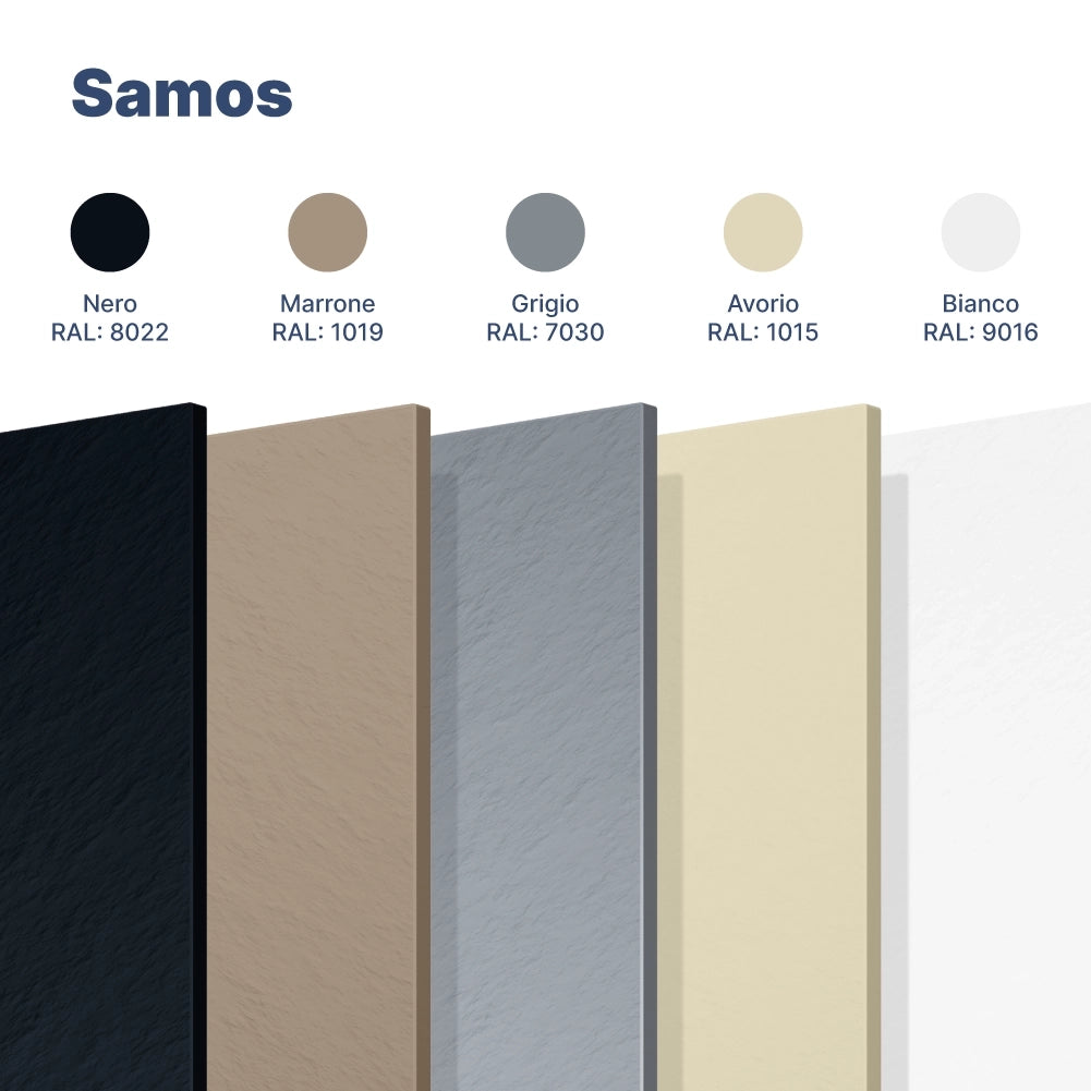 Piatto doccia 90x90 cm colore nero effetto pietra | Samos