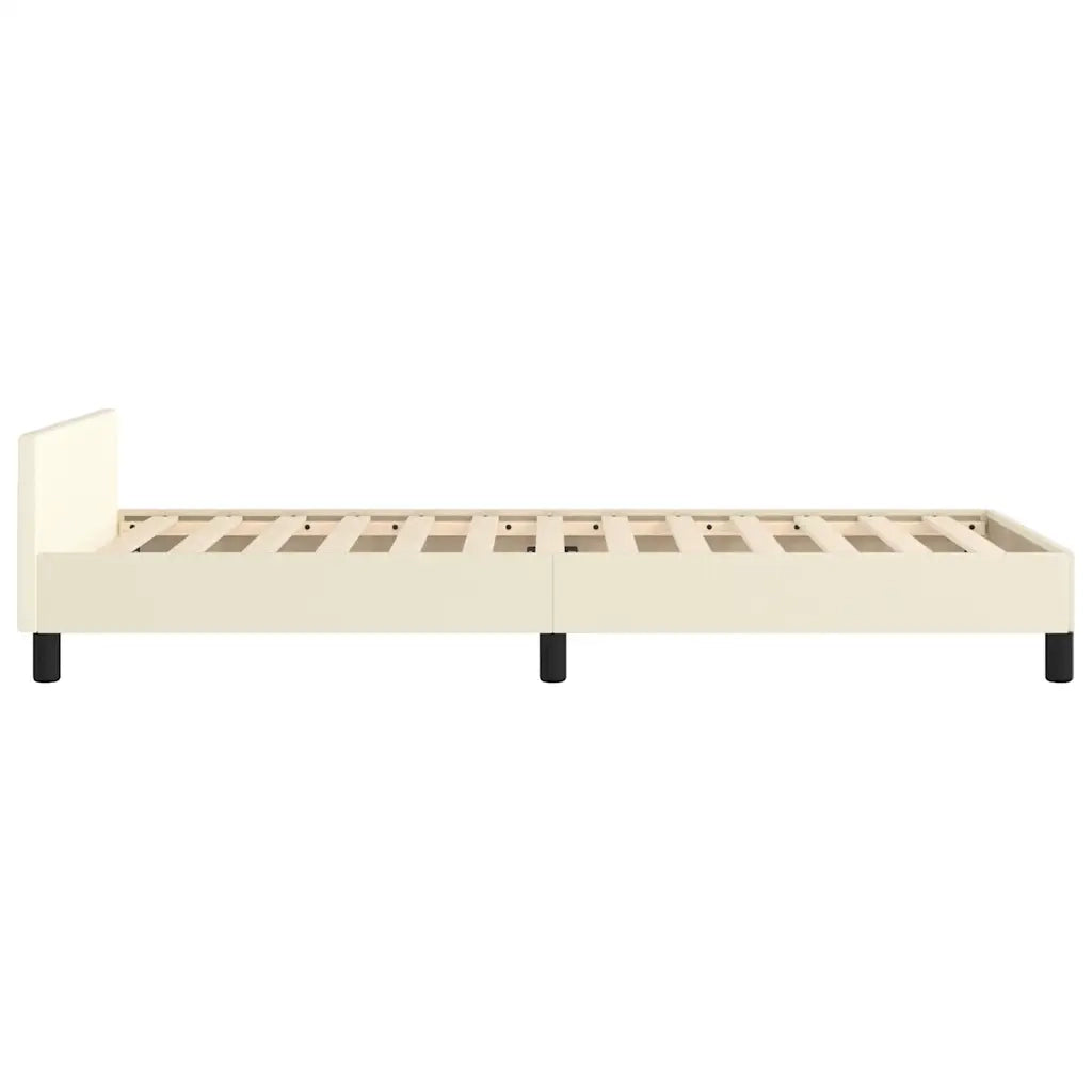 Giroletto con Testiera senza Materasso Crema 80x200 cm 347467