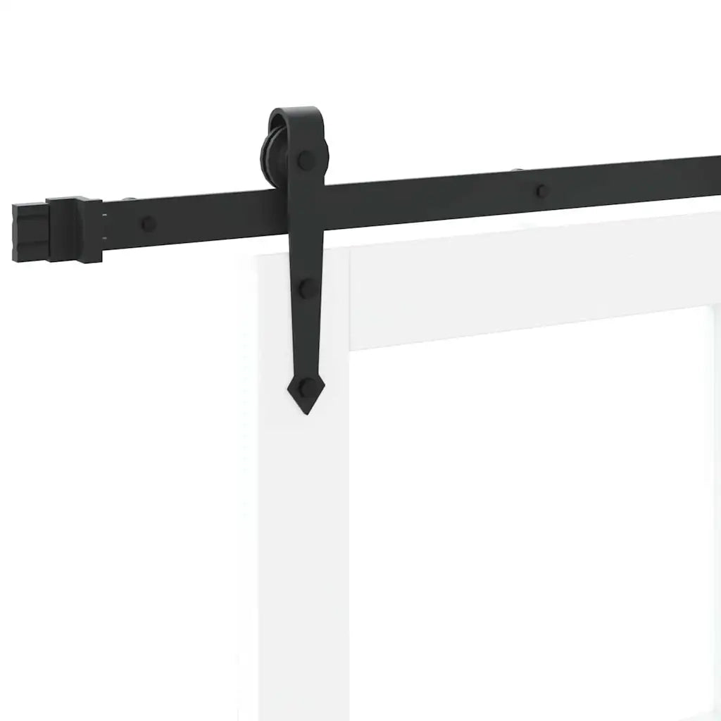 Porta scorrevole Bianco e Nero 93 x 202 cm 3332400