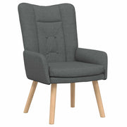 Poltrona | Sedia Relax Grigio scuro 63 x 67 x 94 cm Tessuto e compensato