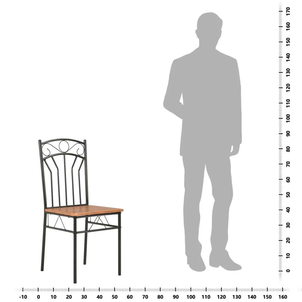 Sedie per Sala da Pranzo 6 pz Marroni in MDF 281397