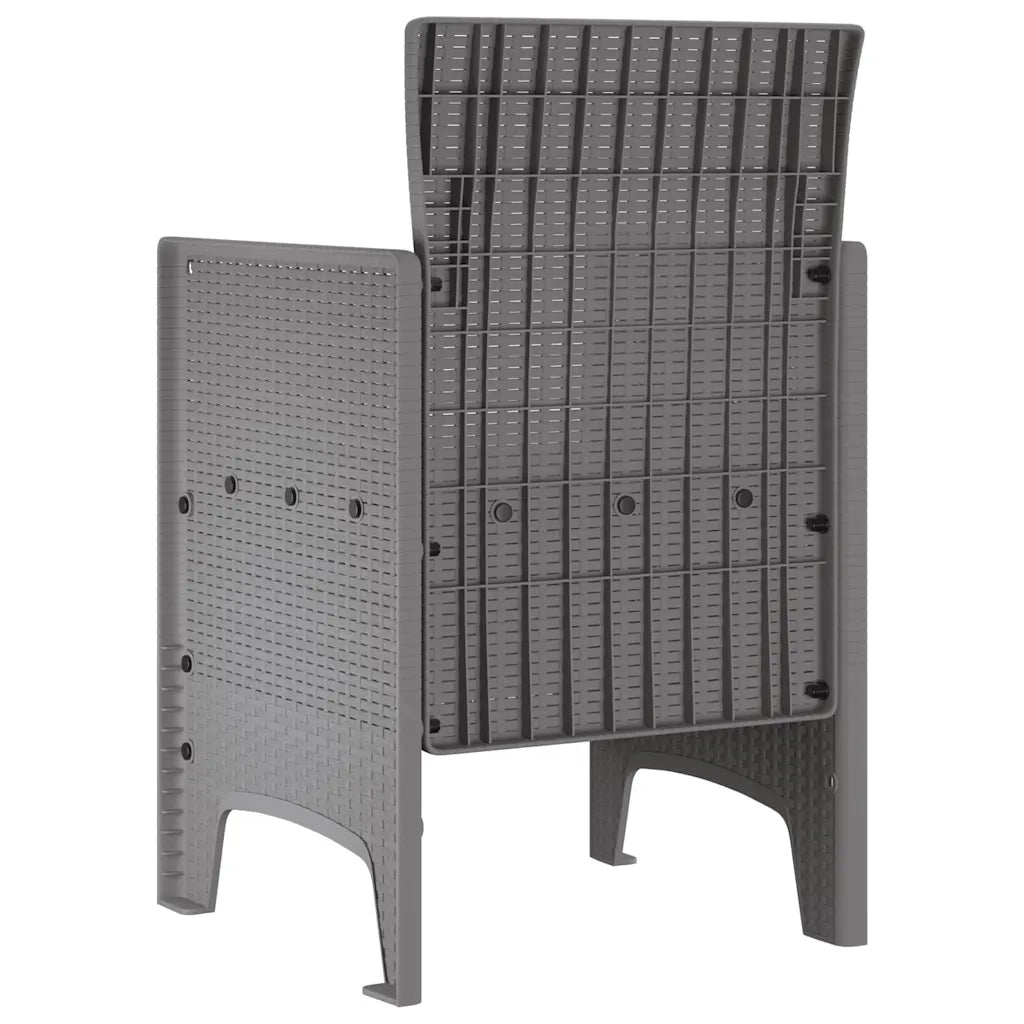 Sedia da Giardino 4 pcs Grigio chiaro 53 x 49 x 85 cm 847485