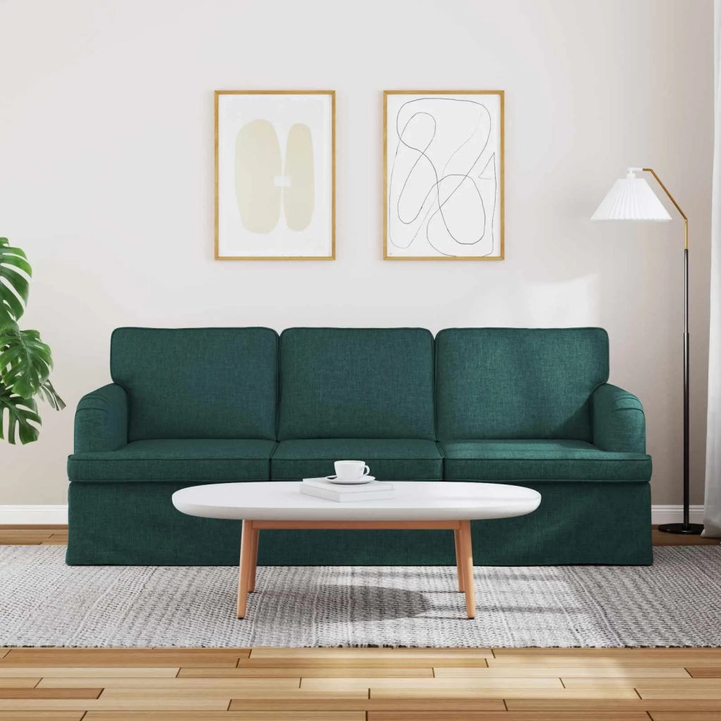 Divano Verde Scuro 201 x 80 x 85 cm Tessuto