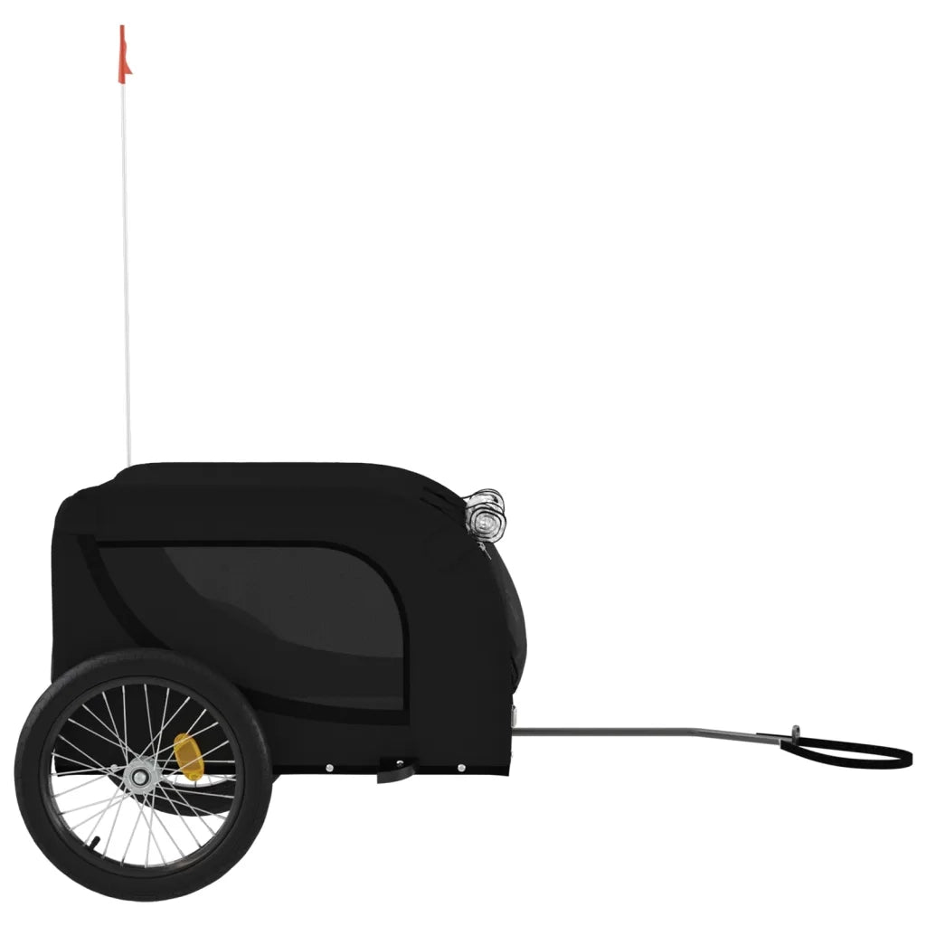 Rimorchio da Bici per Animali Nero Oxford e Ferro CFW8481185
