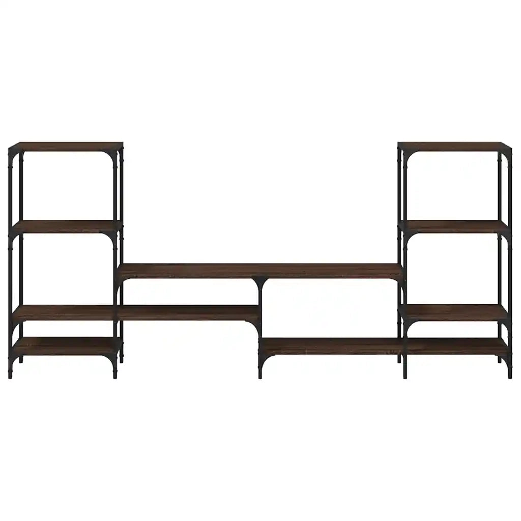 Mobile TV | Armadietto TV | Mobile Porta TV Rovere Marrone 206,5x28,5x95 cm in Legno Multistrato
