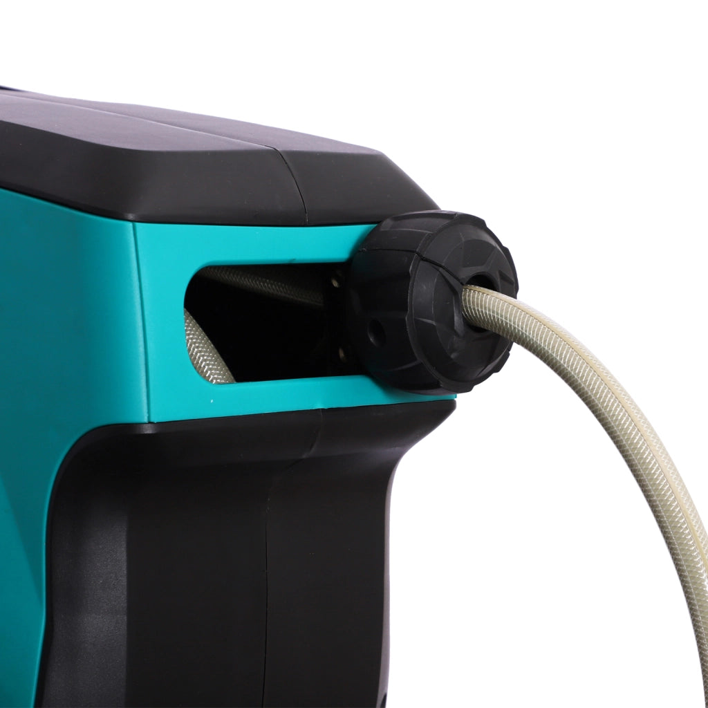 Avvolgitubo da Parete Orientabile 180¡ã con Doccetta Multipla ¨C Xylo ¨C Verde e Nero 15m