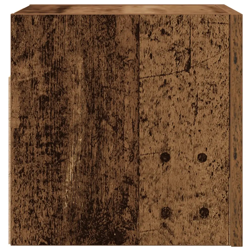 Mobili Porta TV a Parete 2pz Legno Antico 30,5x30x30 cm 856413