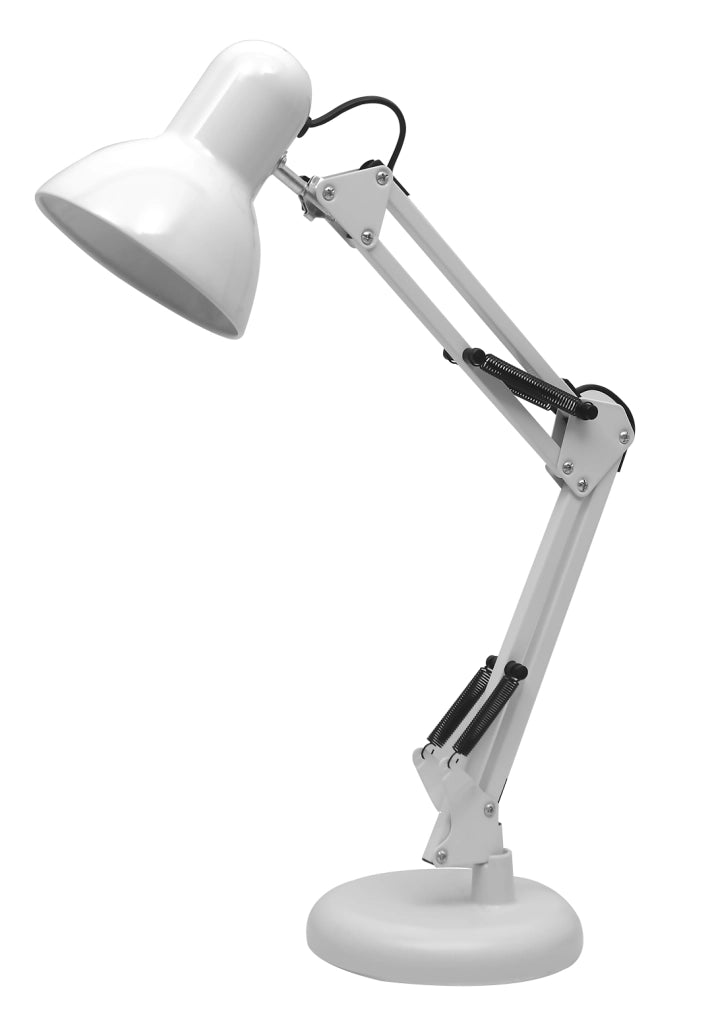 Lampada da scrivania regolabile bianca E27 60W NEXA