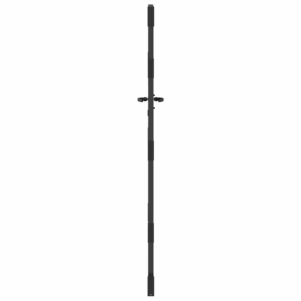 Cancello da giardino con blocco Nero 85 x 175 cm 42015867