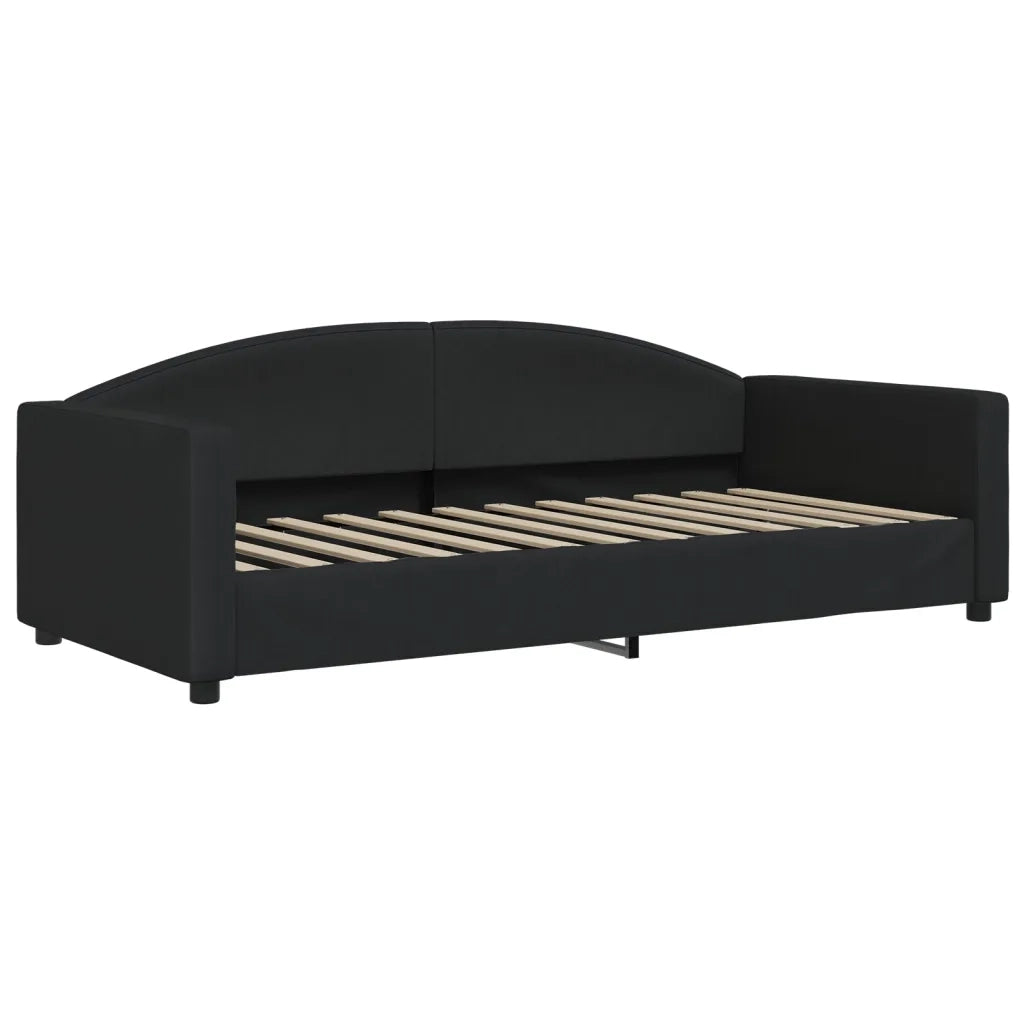 Letto da Giorno Nero 90x200 cm in Tessuto 354113