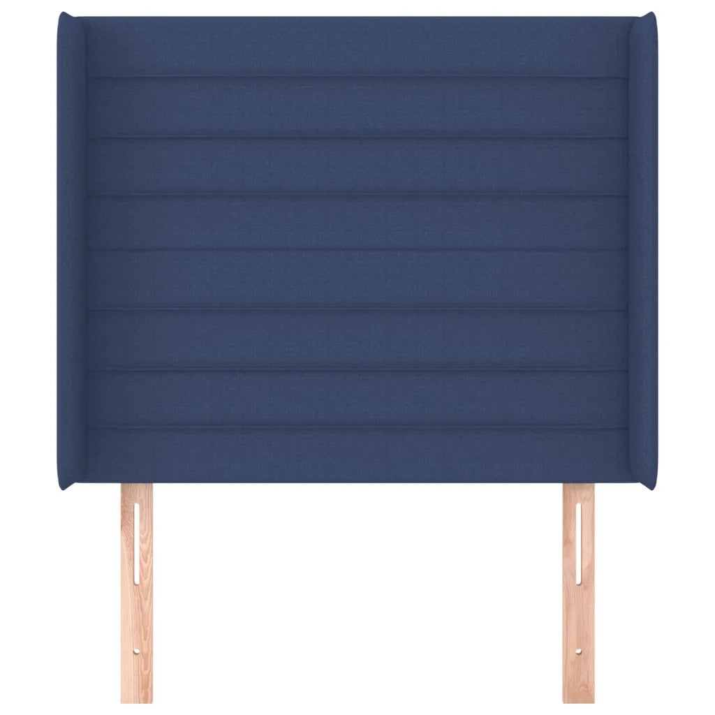 Testiera | Testata ad Orecchio Blu 103x16x118/128 cm in Tessuto