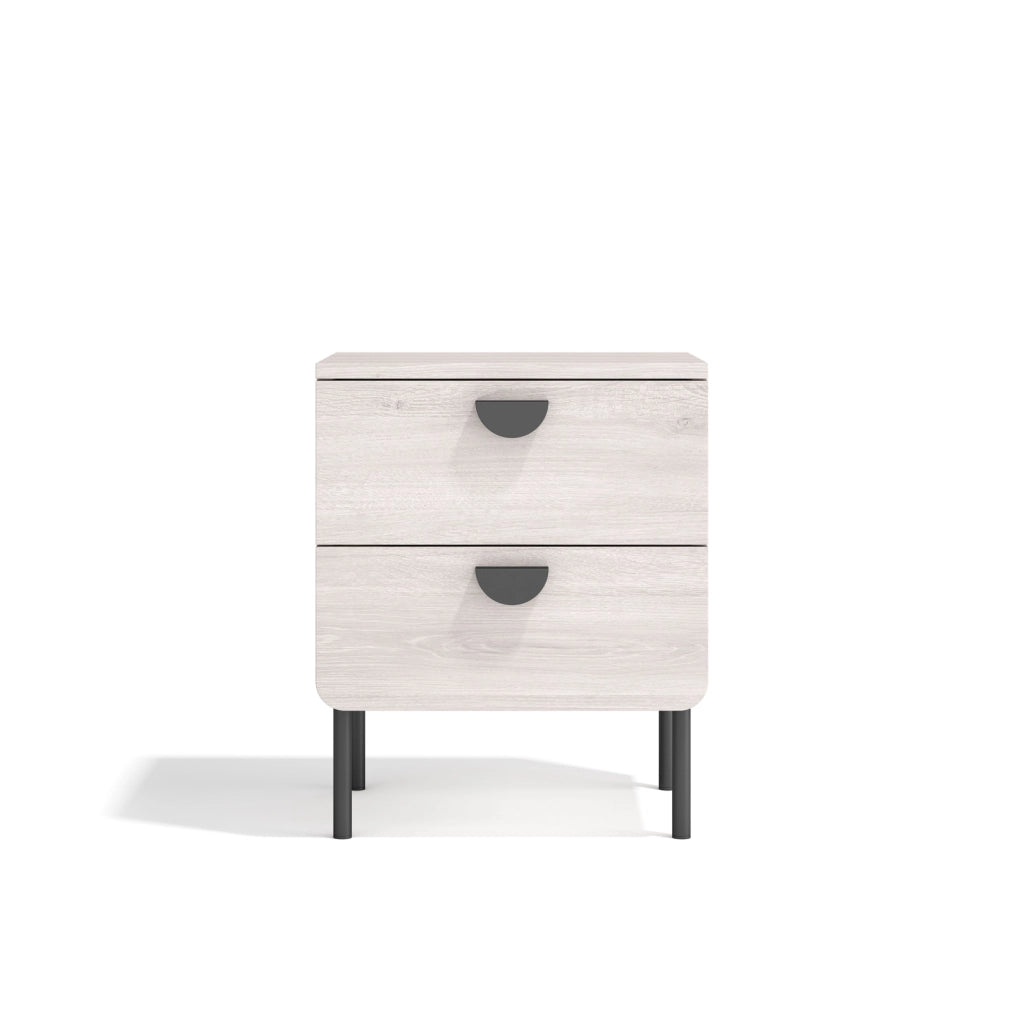 Comodino Herdasa 2 cassetti bianco 55×40×34