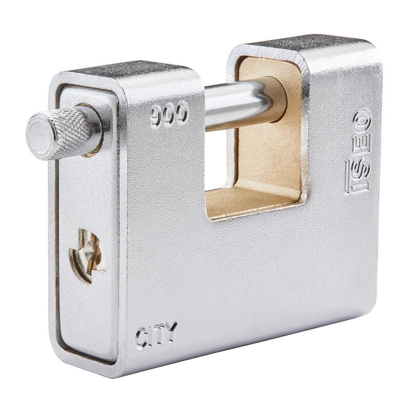 ISEO P749 LUCCHETTO CITY P/SERRANDA CORAZ 90MM OTTONE