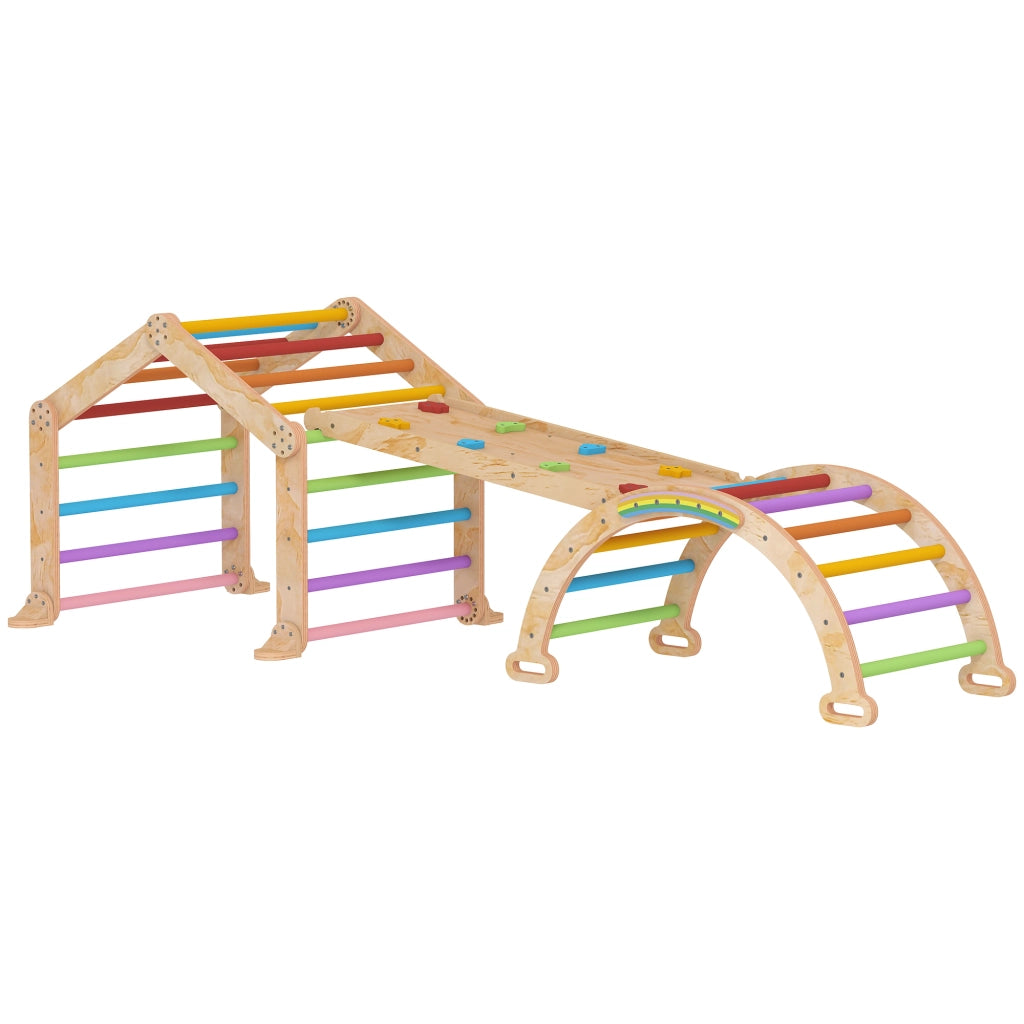 Casetta da gioco con scivolo e struttura arrampicata ¨C zephmum ¨C multicolore