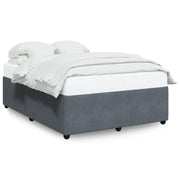 Letto matrimoniale | Letto per adulti | Giroletto senza Materasso Grigio Scuro 140x190 cm Velluto
