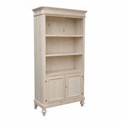 Libreria classica 2 porte 2 ripiani legno grezzo 100x40x194 (1519) - Mobili 2G