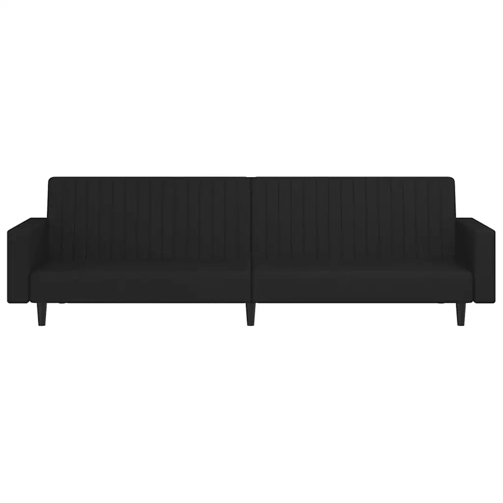 Divano letto | Sof¨¤ letto | Letto singolo a 2 Posti Nero in Velluto