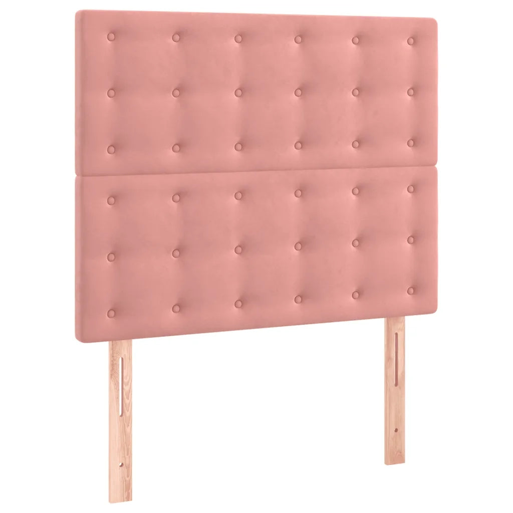 Giroletto con Testiera Rosa 120x200 cm in Velluto 3125994