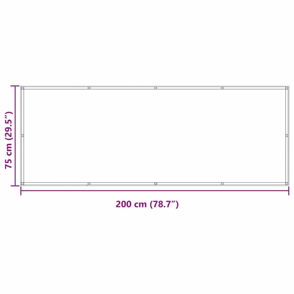 Schermo da balcone Grigio chiaro 75 x 200 cm 42030542