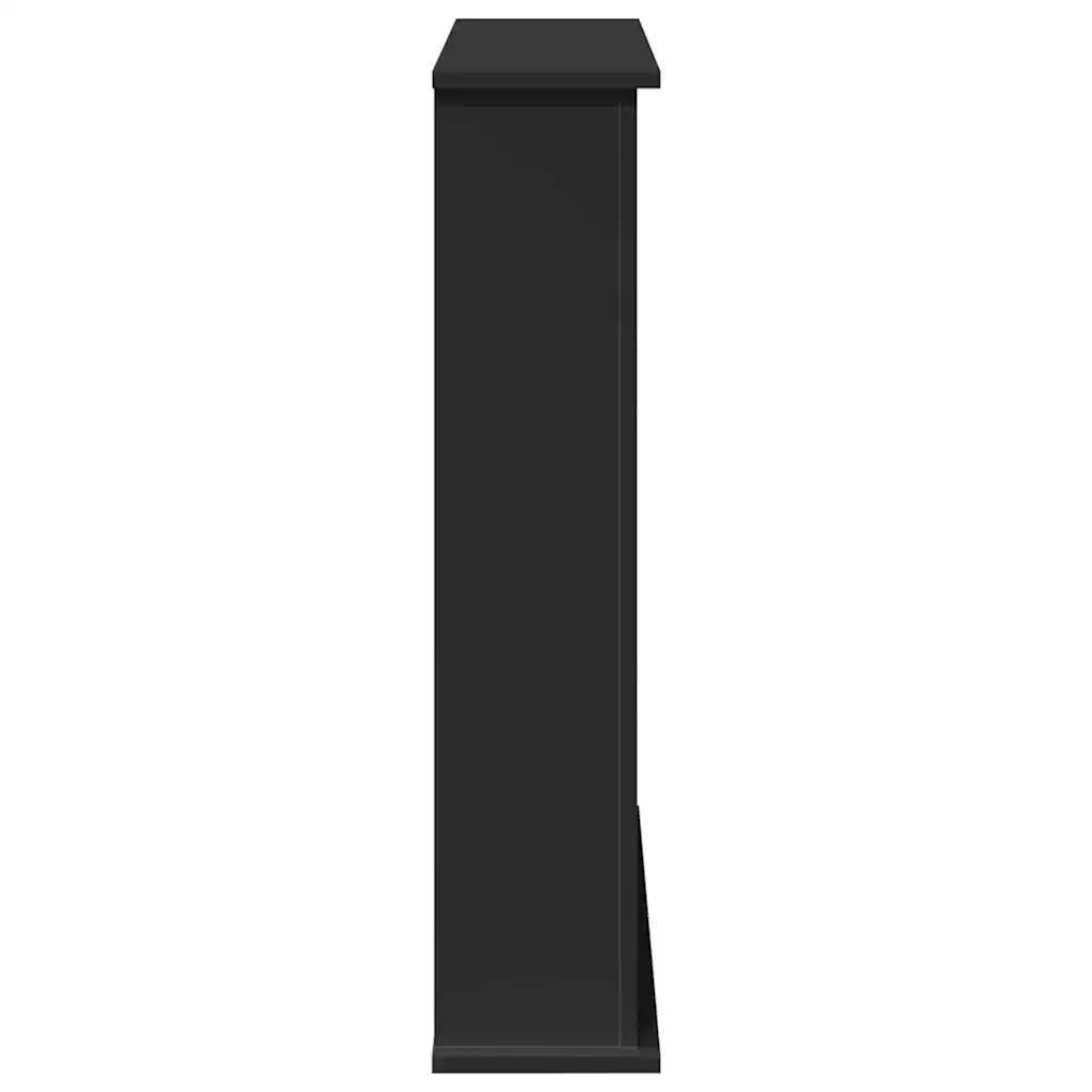 Cornice per Camino Nera 75x20x87,5 cm in Truciolato 854581