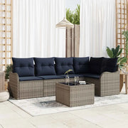 Set Divano da Giardino Grigio polyrattan 3345715
