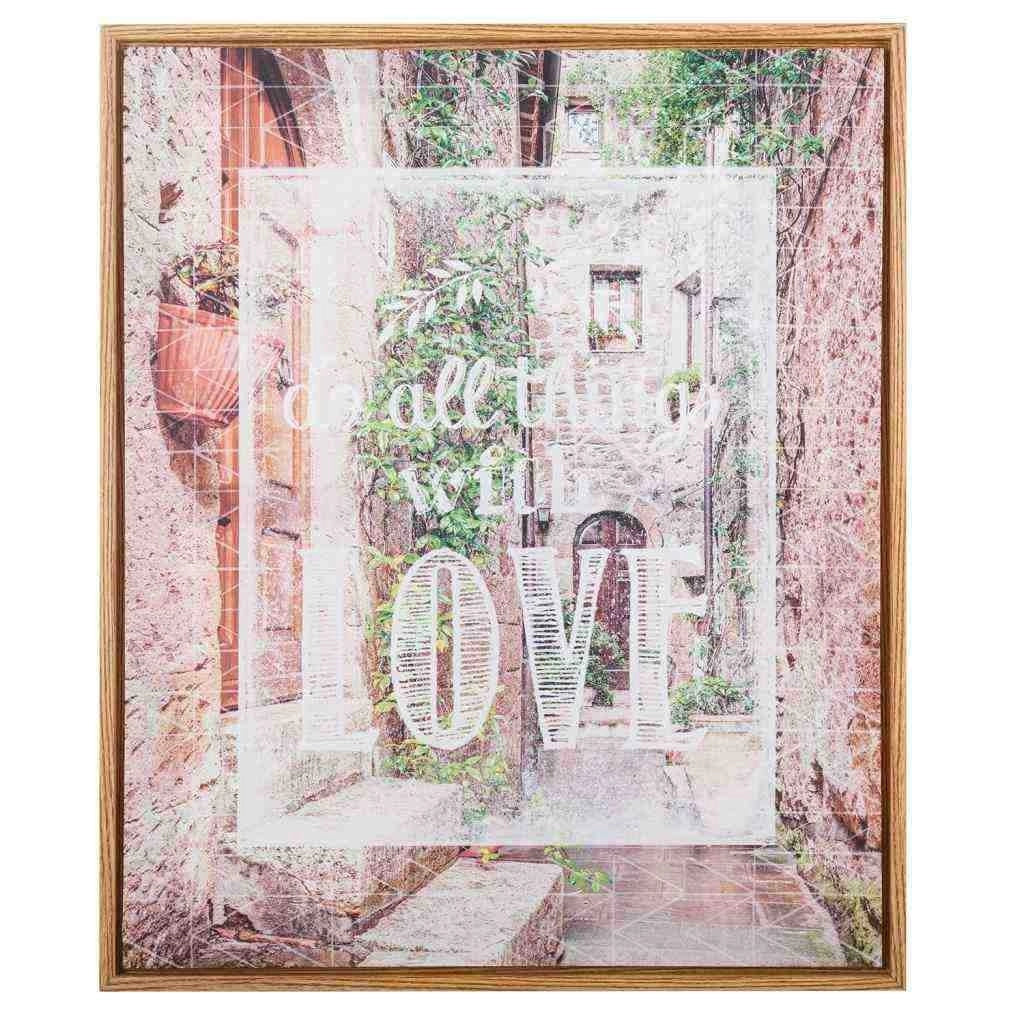 Quadro tela stampata con cornice 50x60x4 h