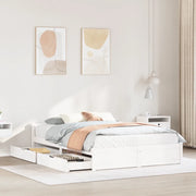 Letto senza Materasso-Struttura Letto Bianco 120x200 cm Legno Massello di Pino 886344