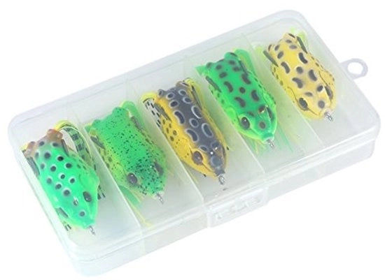 Set di attrezzi per pescare con imitazione di rana morbida - attrezzo per pesca in superficie - imitazione di movimento naturale - adatto per pesci di acqua salata e dolce