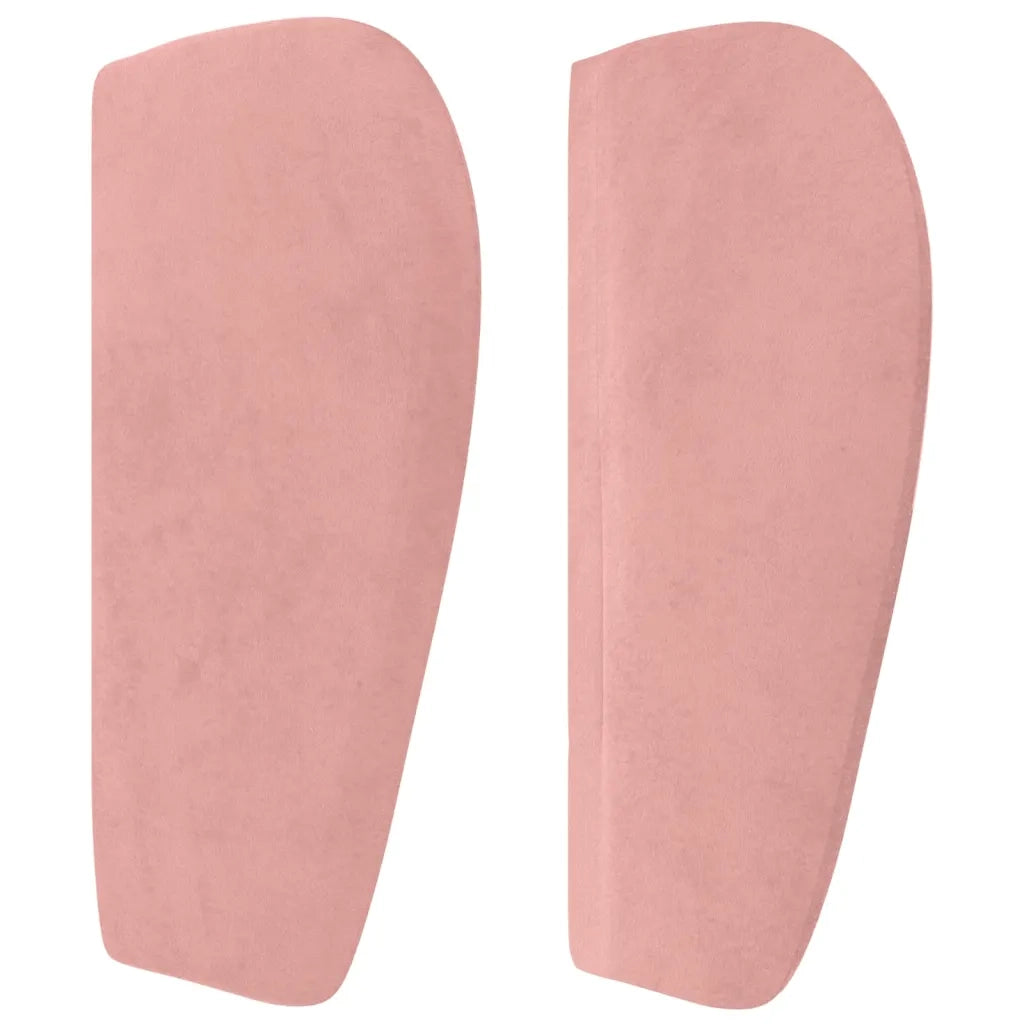 Testiera ad Orecchio Rosa 147x23x78/88 cm in Velluto 3116917