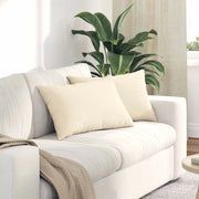 Cuscini da Divano 2 pcs Crema 60 x 40 cm Tessuto in Cords 42013690