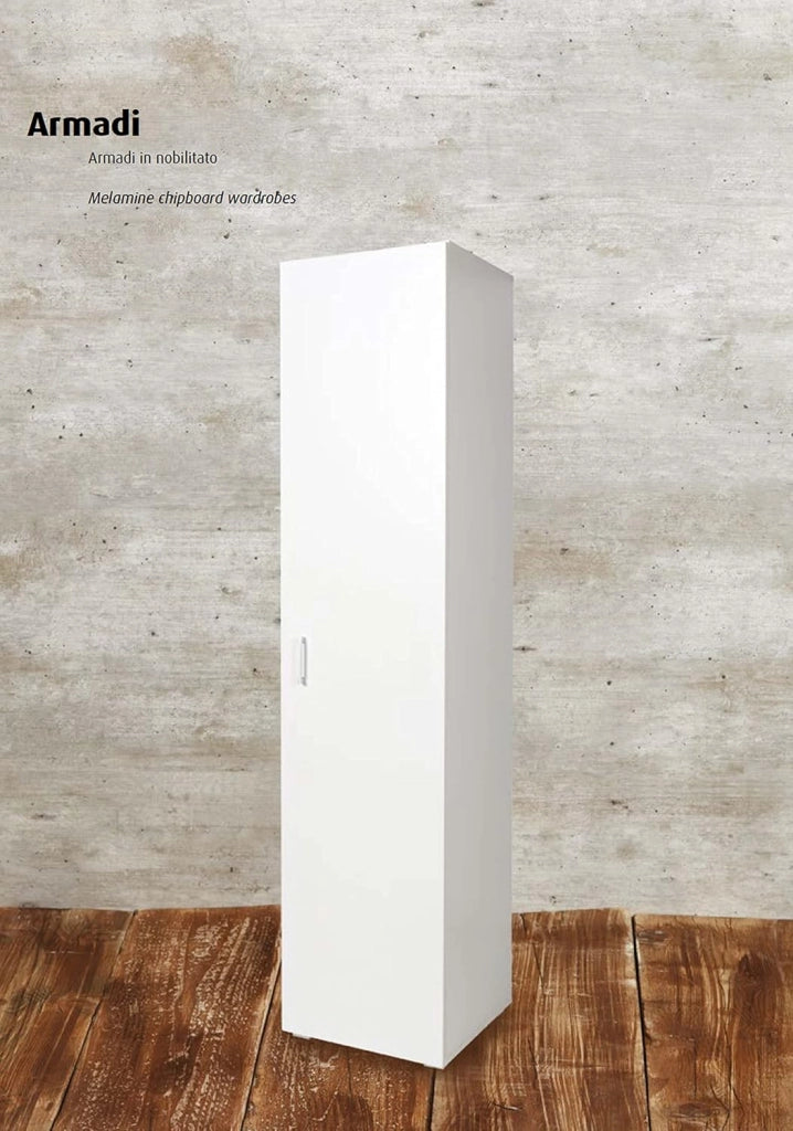 A1505006 - Armadio 1 anta 5 vani bianco