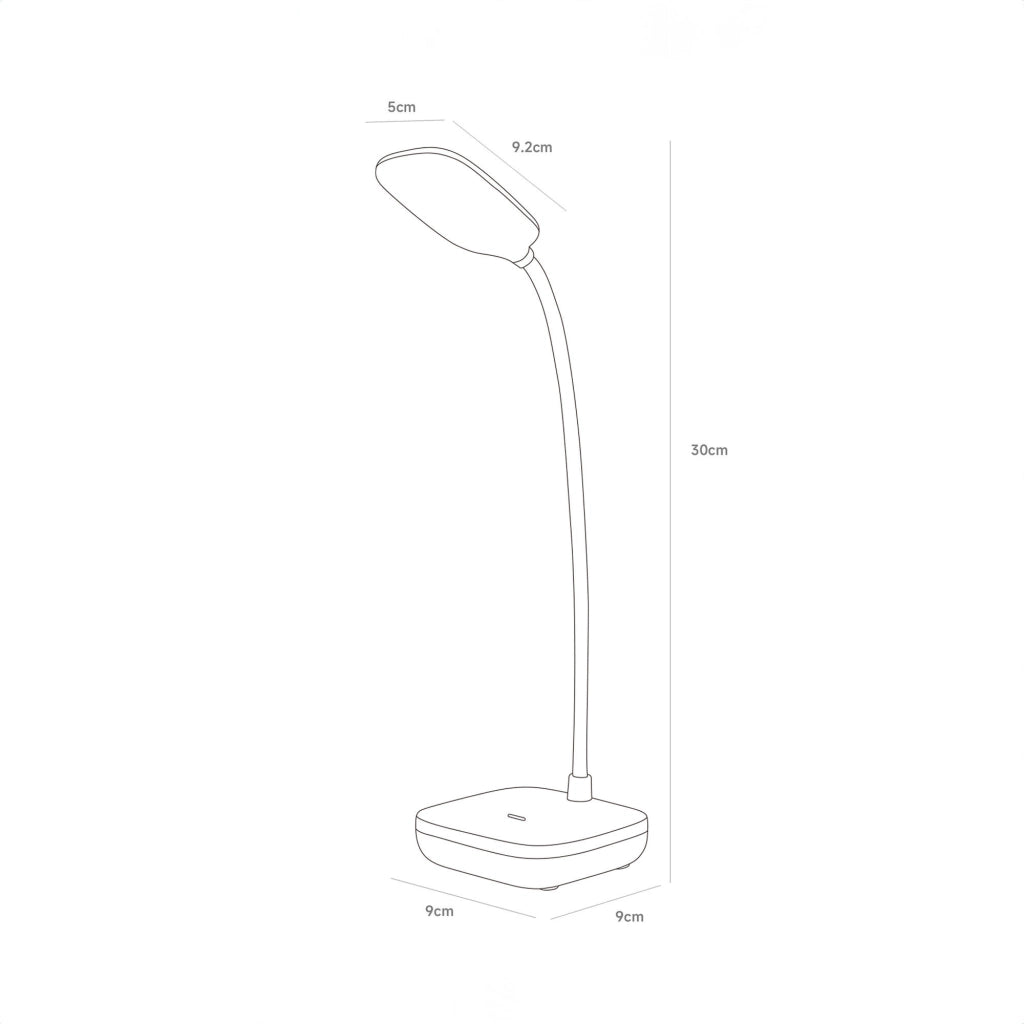Lampada da scrivania nera flessibile LED 7W Zuma Line