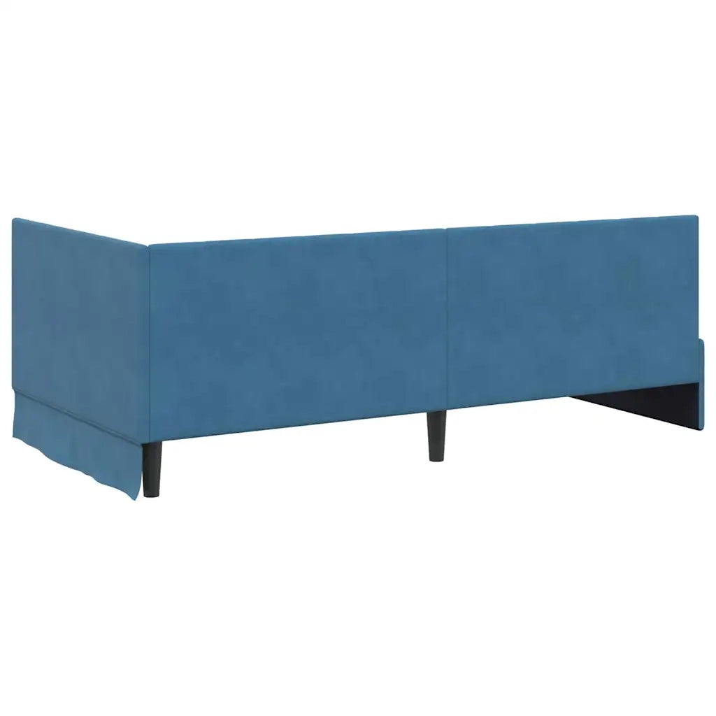 Struttura Letto Angolare con Materasso 2 pcs Blu Velluto 3393857