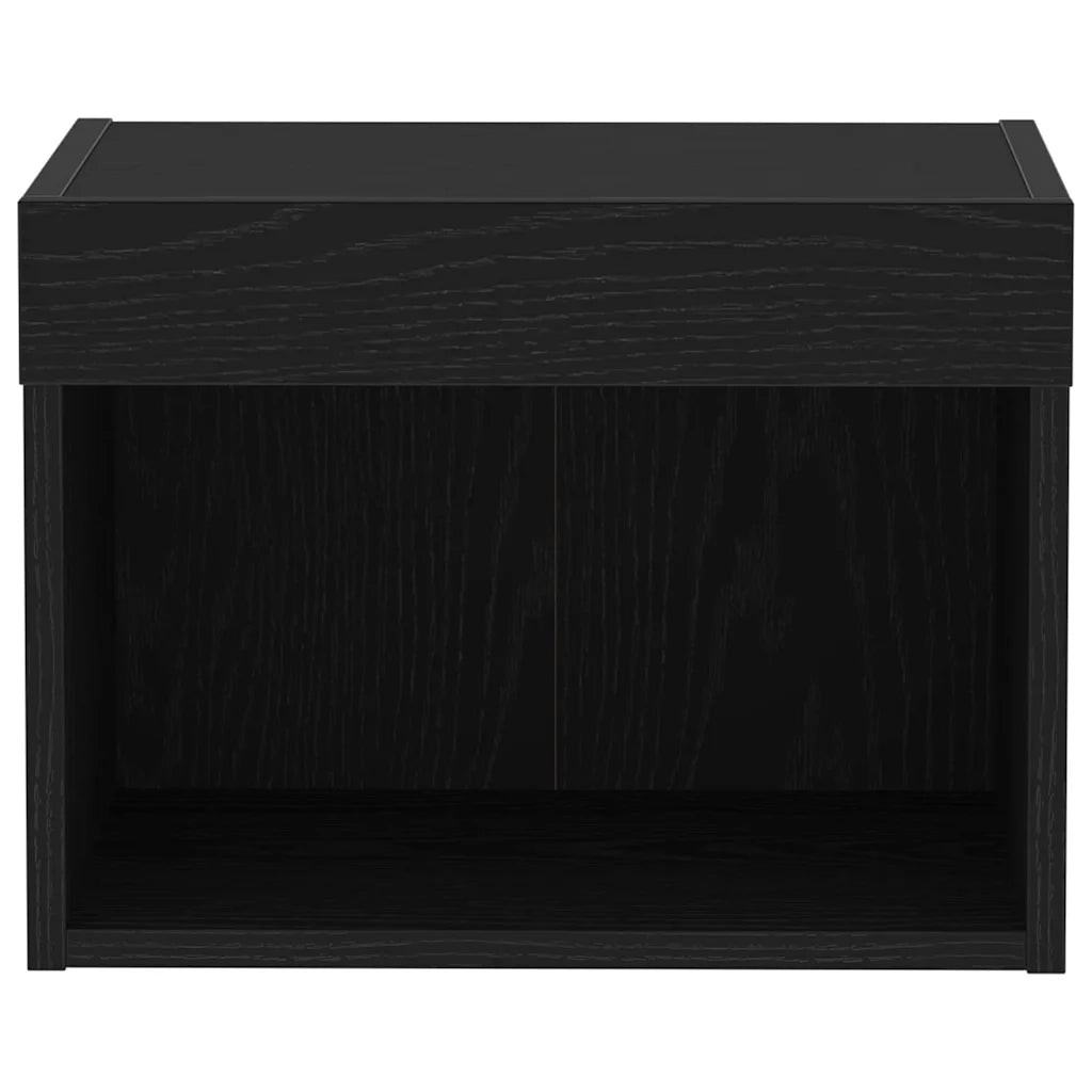 Set mobile TV con led 2 pcs Rovere Nero 40 x 30 x 30 cm 863103