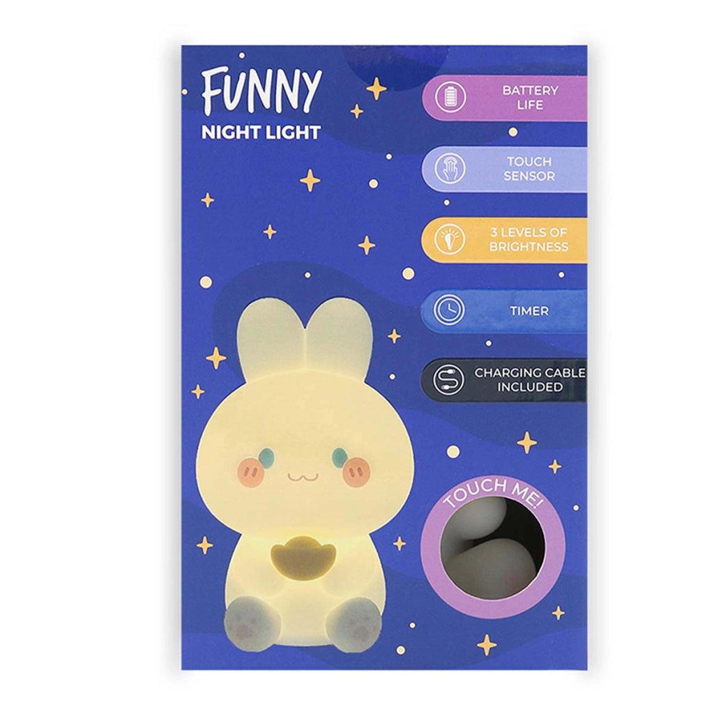 Luce Notturna per Bambini Timer Integrato e Tattile Belyo Funny Lapin Bianco Wondee