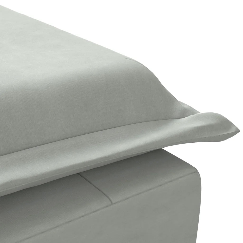 Chaise Longue Massaggi Cuscino a Rullo Grigio Chiaro in Velluto 379450