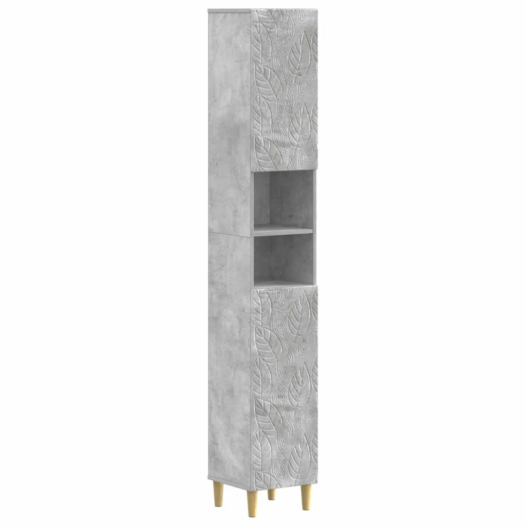 Set di Mobili da Bagno da 4 Pezzi DELFT Grigio Cemento 3417948